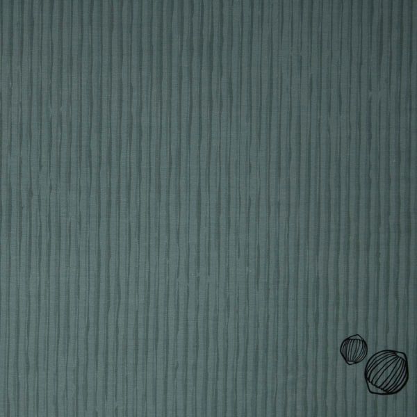 Sweat Eichhörnchen STRIPE blaugrau - Go Nuts by Thorsten Berger – 85cm Panel French Terry