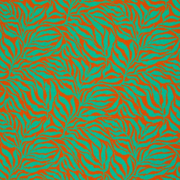 Viskose Webware Animal Print Orange mint - Serie Zebra Jungle von Swafing