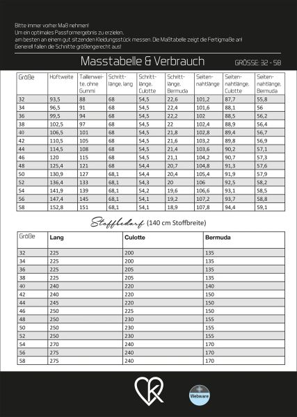 Schnittmuster Schlupfhose Birga von KiBaDoo - Gr. 32-58