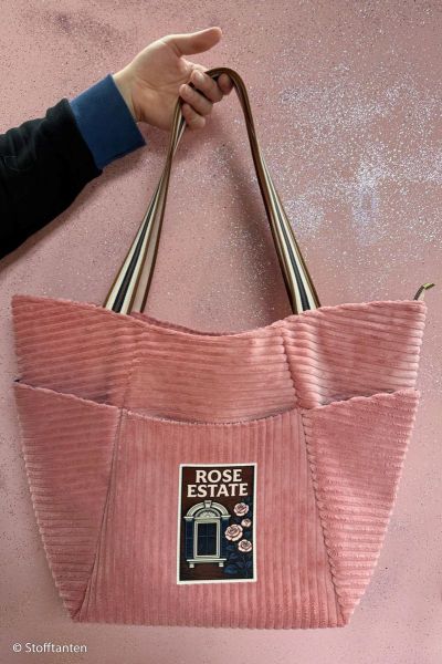Breitcord Wanja rosa Erdbeersorbet – weicher Cord Samt für Kissen & Taschen