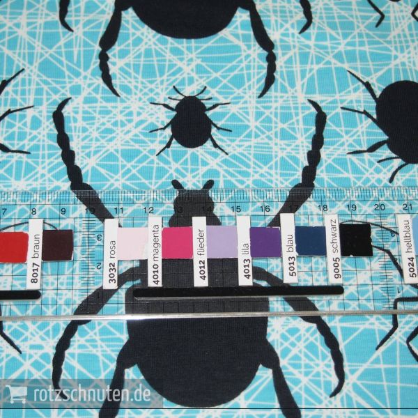 Organic Jersey ZNOK Beetles – große Käfer blau türkis
