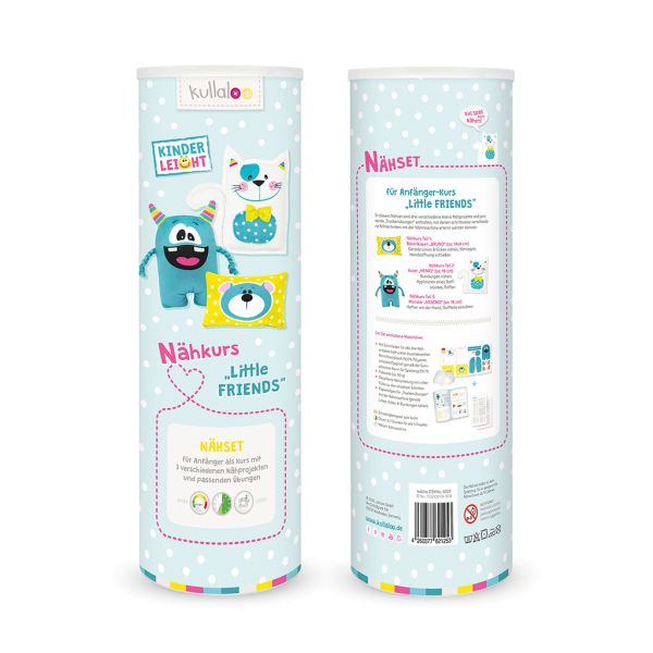 Kullaloo Nähkurs LITTLE FRIENDS – Nähset für ein Monster Katze und Kissen
