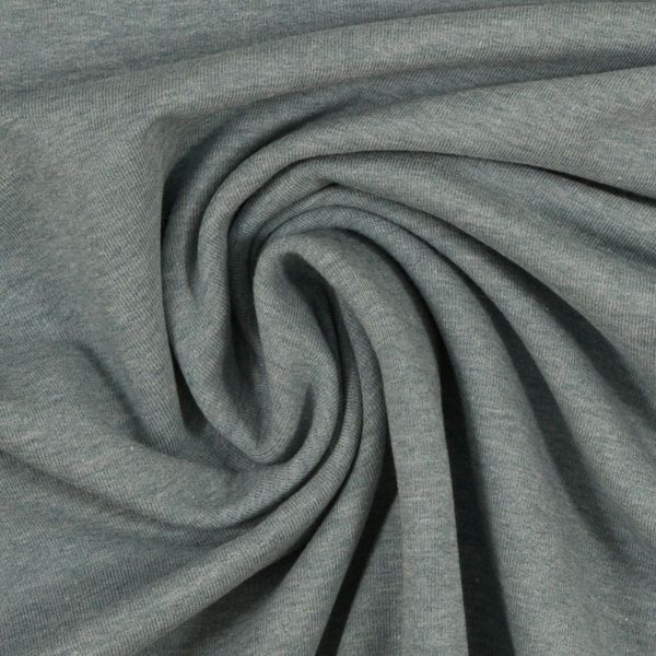 Sweat uni mint meliert - French Terry MAIKE Melange von Swafing