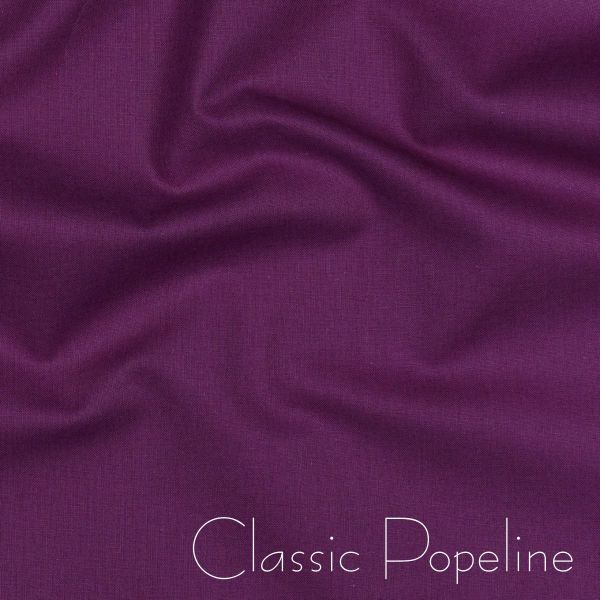 Baumwollstoff uni dunkel violett - Baumwolle Popeline – Cotton Poplin dark purple