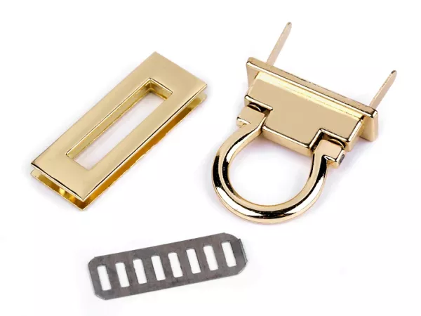 Taschen Drehverschluss gold 17x45mm für Taschen und Rucksäcke