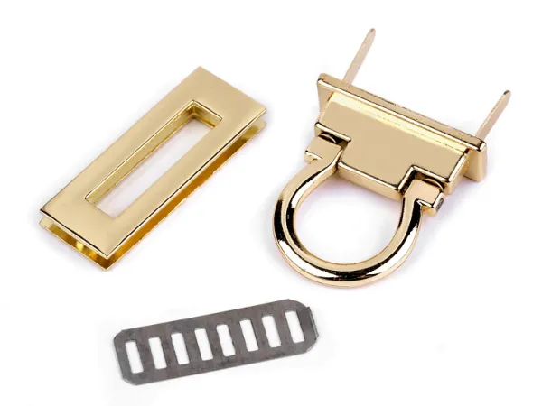 Taschen Drehverschluss gold 17x45mm für Taschen und Rucksäcke