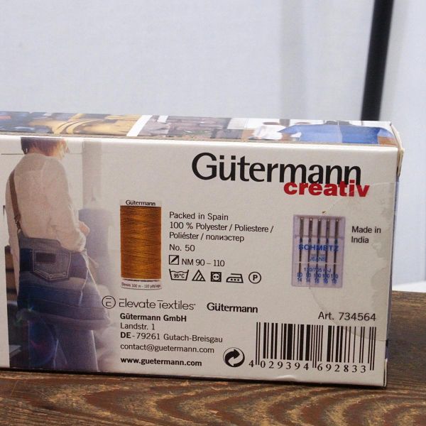 Nähgarn Bonus Set 8x 100m Jeansgarn Gütermann Denim + Schmetz Jeans Nadeln