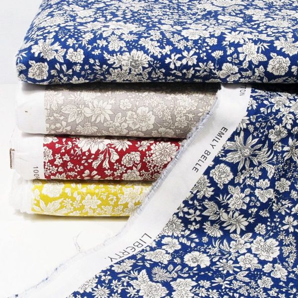 Baumwolle Blüten Blumen senf gelb - Liberty Emily Belle lime