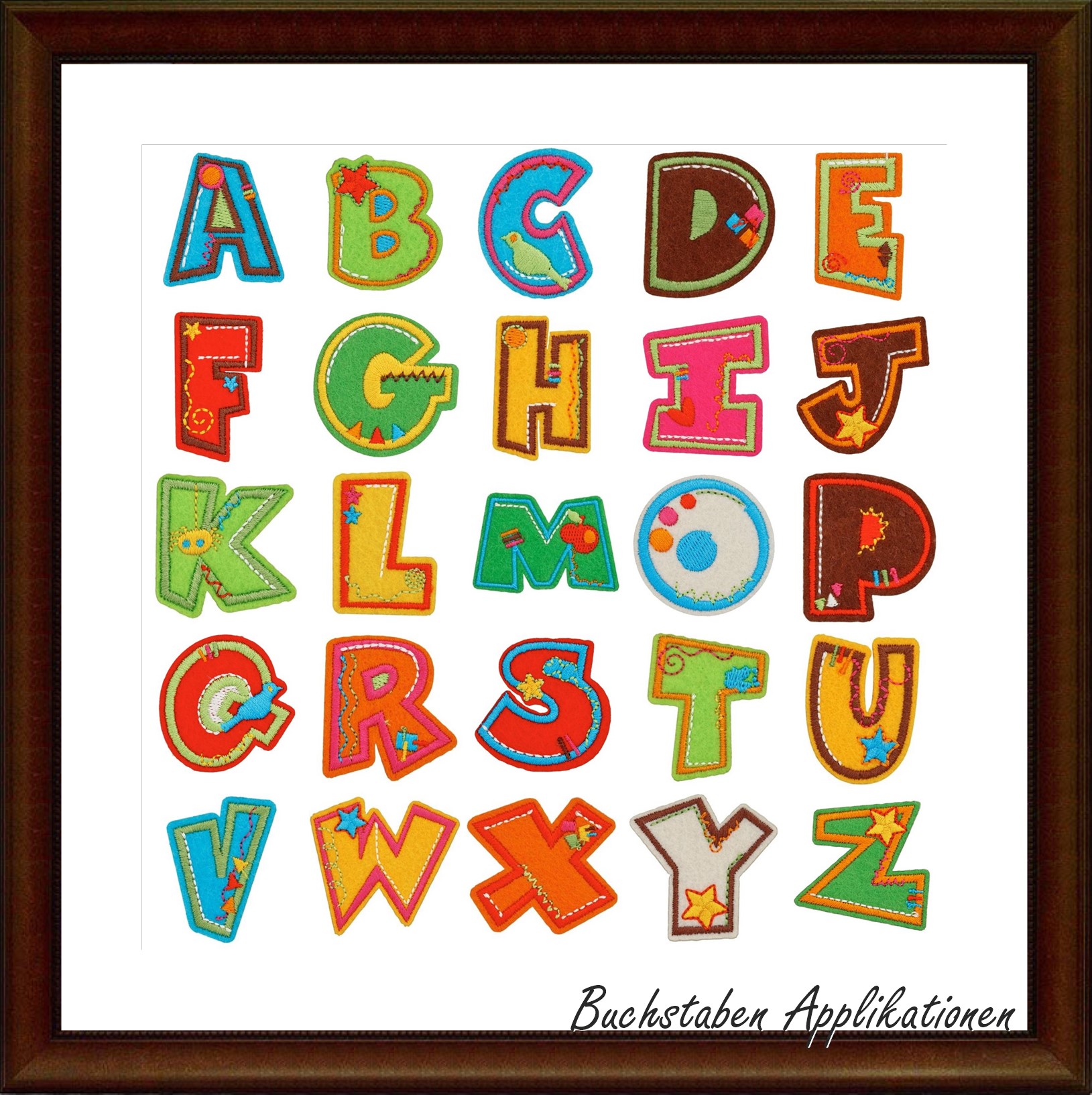 ABC Buchstaben zum Aufbügeln Rotznasen & Zuckerschnuten