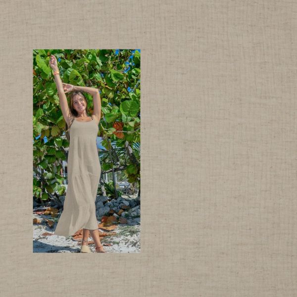 Baumwolle Leinen Musselin natur beige – Double Gauze Linen sand