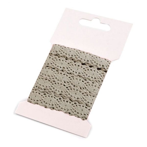 3m Klöppelspitze sand beige - Spitze aus Baumwolle - 12mm breite Borte