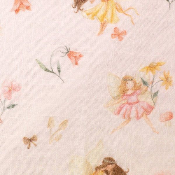 Double Slub Elfe Prinzessin Blüten zart rosa – Double Gauze Joy aus Baumwolle