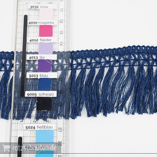 YEQIN Fransenborte Aus Baumwolle – 25 Mm Breit, 4,5 M Lang, Marineblau, Für DIY & Dekoration
