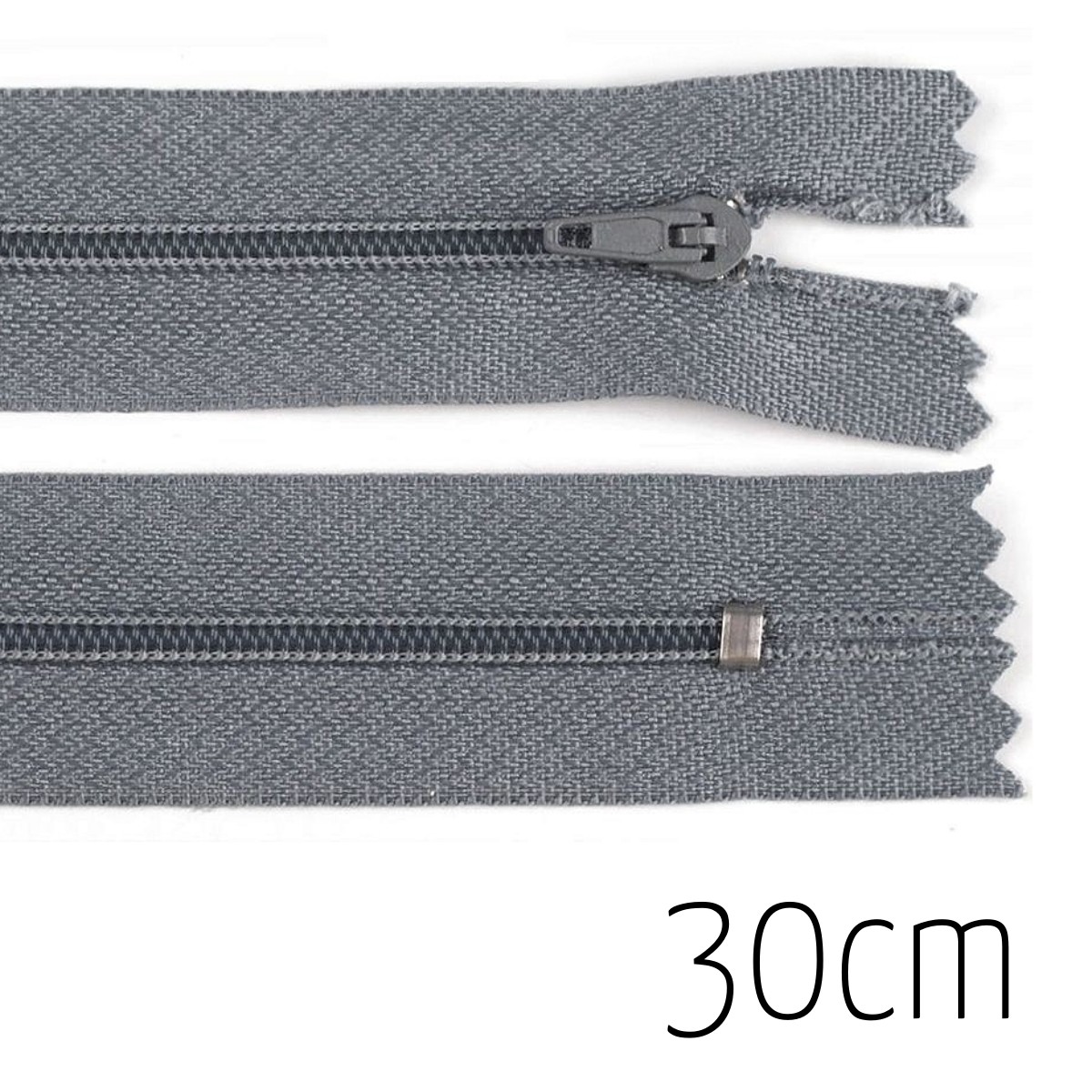 Reißverschluss Grau 35 Cm, Offen Teilbar, MESH 5 Mm, 3 Cm Breit – Für Jacken & Taschen
