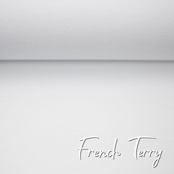 Sweat uni weiß - French Terry MAIKE von Swafing