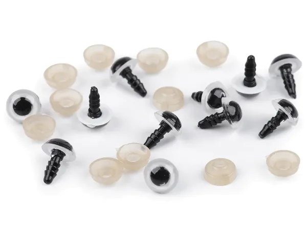 Sicherheitsauge Weiß 10 mm – Auge für Figuren & Bastelprojekte