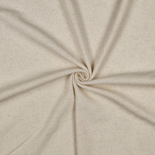 Waffel Leinen Jersey natural – Baumwolle Leinen Mix mit schöner Struktur