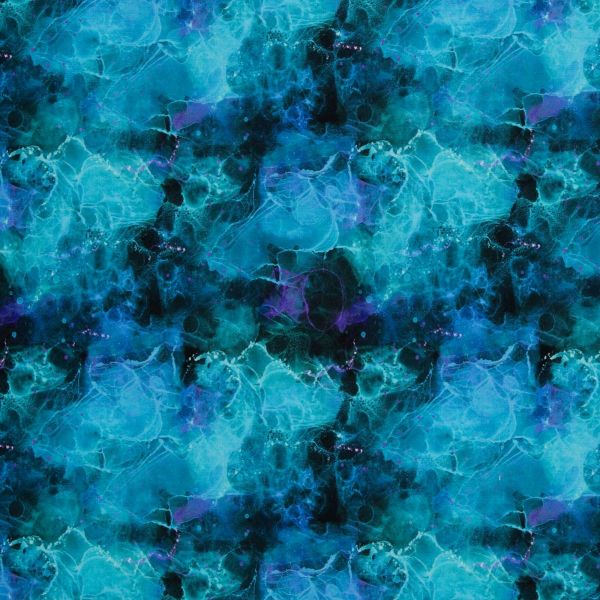 Connected to Universe Modal French Terry aqua-türkis – Swafing