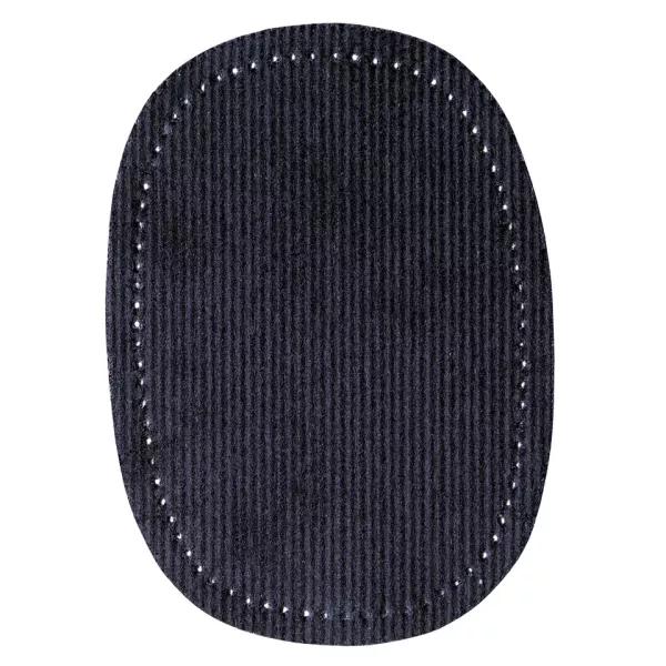 2 Reparatur Patches Kord navy dunkelblau für Knie & Ellenbogen oval 14x10cm aufbügelbarer Cord Flick