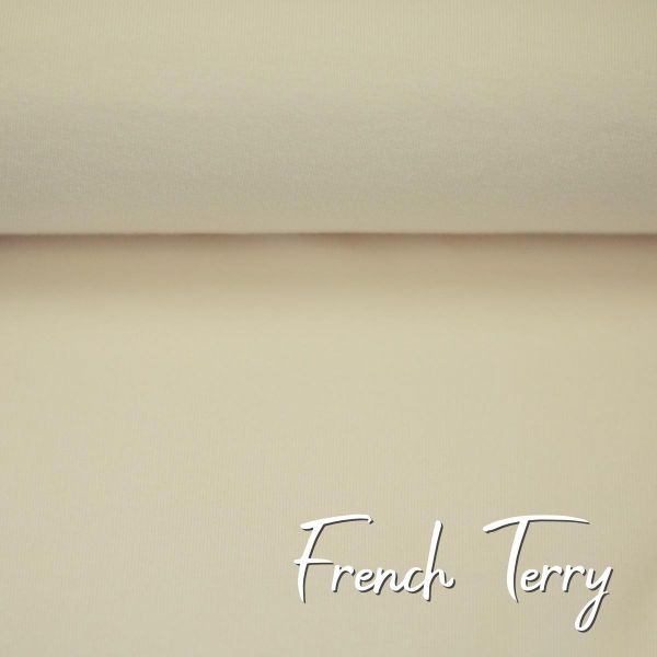 Sweat uni creme beige - French Terry MAIKE von Swafing