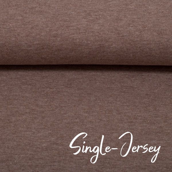 Jersey uni schlamm beige meliert - Baumwolljersey VANESSA Melange von Swafing