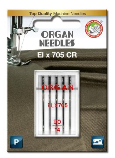 ORGAN Nähmaschinen Nadeln – EL x 705 90/14 – für Coverlock und Overlock