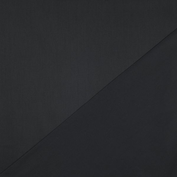 Baumwollsatin schwarz / tiefschwarz – glänzende Webware aus 100% Baumwolle