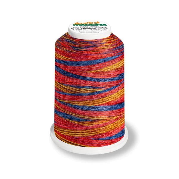 Aeroflock 100 Multicolor confetti - 1000m Bauschgarn von Madeira bunt - Overlock Garn