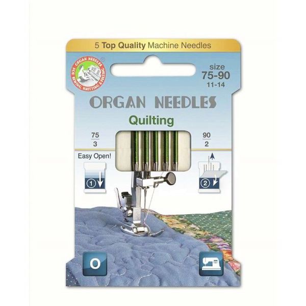 ORGAN ECO Nähmaschinen Nadeln – Quilting Mix 75/11 – 90/14 – für Quilting, Patchwork, Stepparbeiten