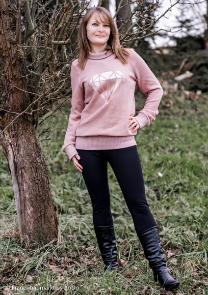 Struktur Strickstoff in beige – Baumwollstrick Skadi von Swafing sand