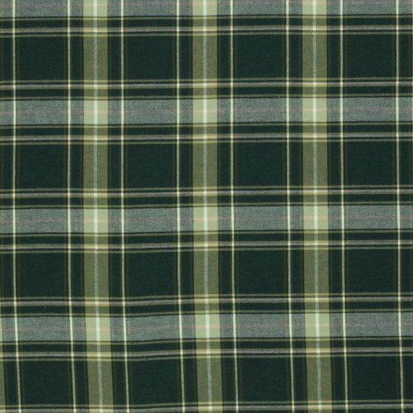 Flanellstoff Maverick kariert grün – aus reiner Baumwolle von Swafing