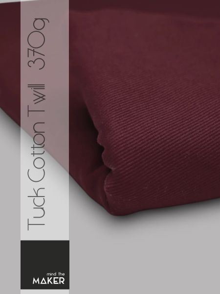 TUCK COTTIN TWILL in bordeaux - 370g aus Baumwolle von Mind the Maker