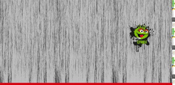 Baumwolljersey Oskar aus der Mülltonne Sesamstraße – 80cm Rapport