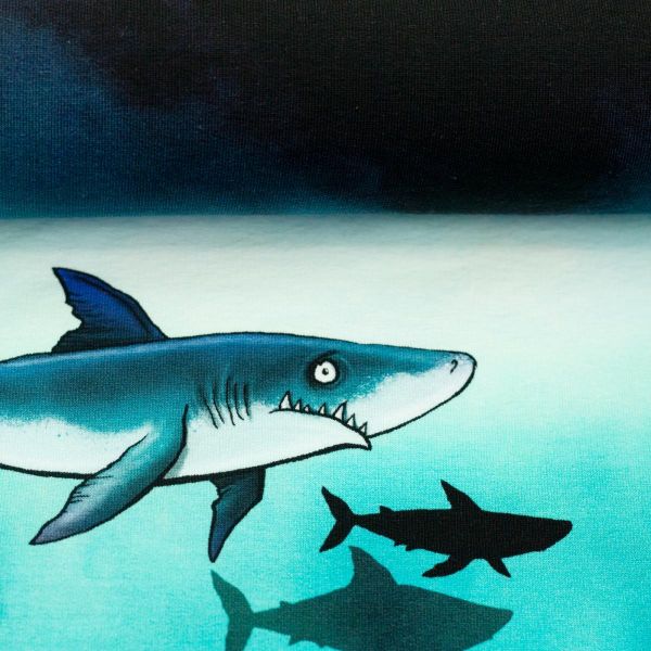 French Terry Shark Tank - Haifische - Salty Soul by Thorsten Berger - 85cm Panel