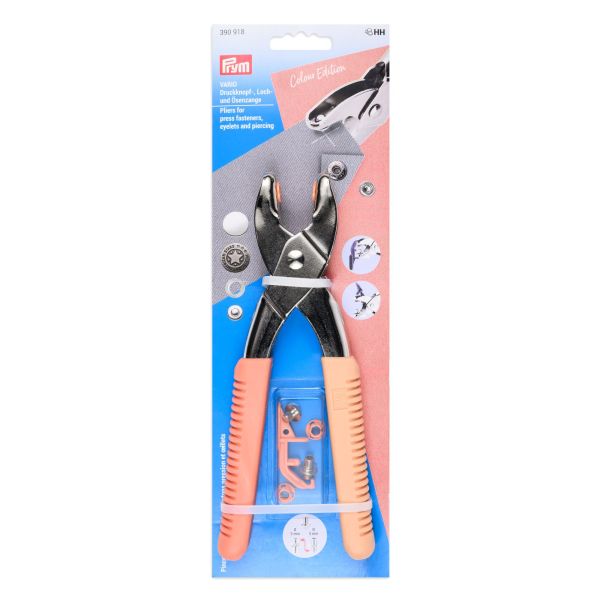 PRYM Vario Zange apricot mit Lochwerkzeug Ø3mm Ø4mm