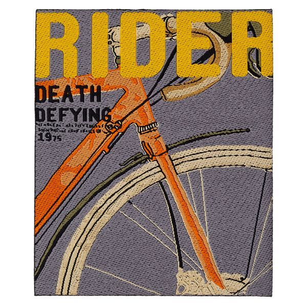 Bügelbild Rider Rennrad Retrobike Fahrrad - Applikation zum Aufbügeln