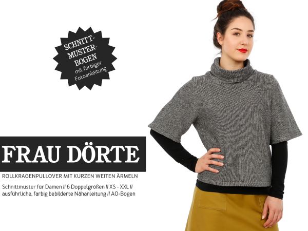 Schnittmuster FRAU DÖRTE • Rollkragen Pullover von Studio Schnittreif • Gr. XS-XXL