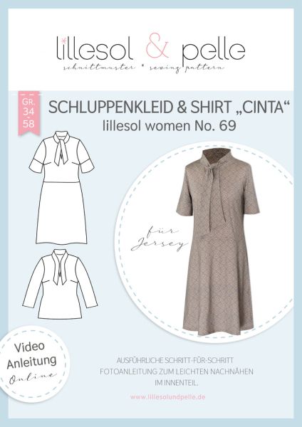 Schnittmuster Kleid Shirt Cinta Damen Lillesol woman No.69 - Gr. 34-58
