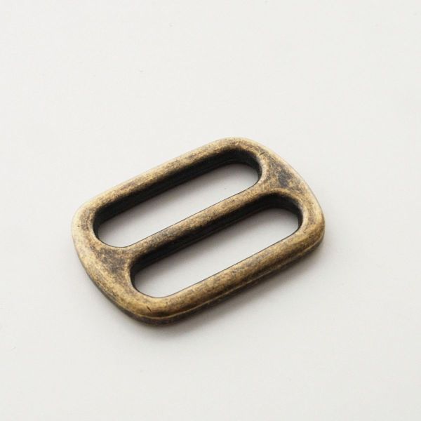 Metall Schieber Maxi 25mm altmessing – Leiterschnalle Stegschnalle für Gurtbänder