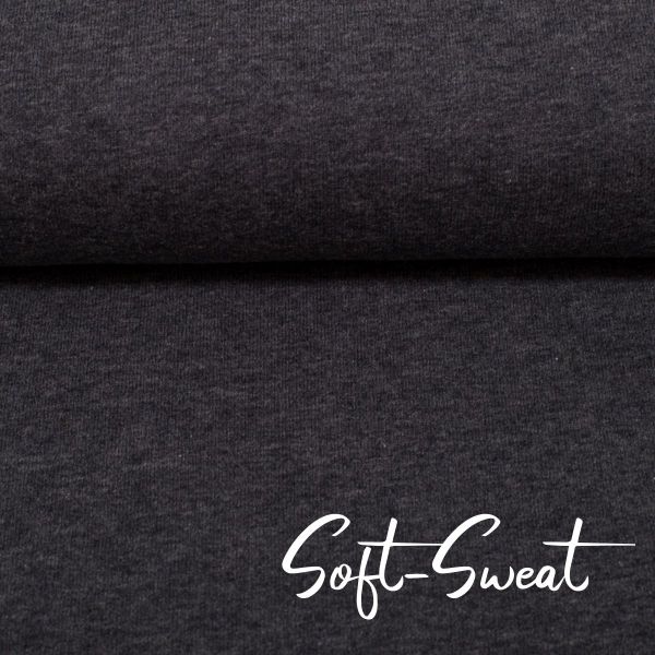 Soft Sweat uni anthrazit meliert - HEIKE Melange von Swafing