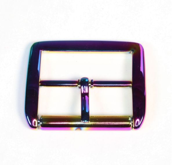 Gürtelschnalle 4cm rainbow | Metall Schnalle für 40mm Gurtband
