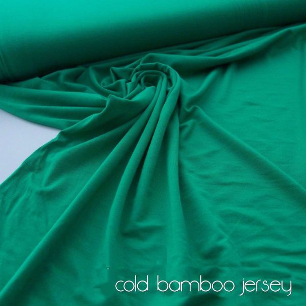 Viskose Jersey knitterfrei aus Bambus grün - cold bamboo jersey knit