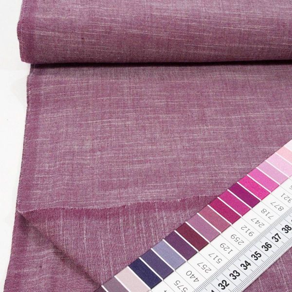Baumwolle Leinen Look Brombeere – Karma Cottons Mulberry by Free Spirit