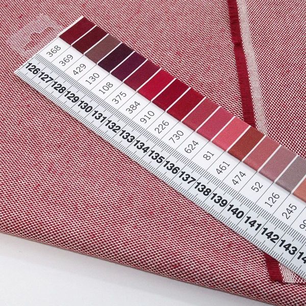 Dekostoff bordeaux rot DOBBY Premium Panama – Baumwollmix für Vorhänge Kissen Taschen & Co.