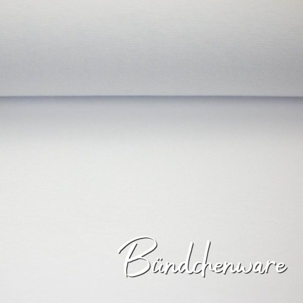 Bündchen glatt im Schlauch weiß - HEIKE von Swafing