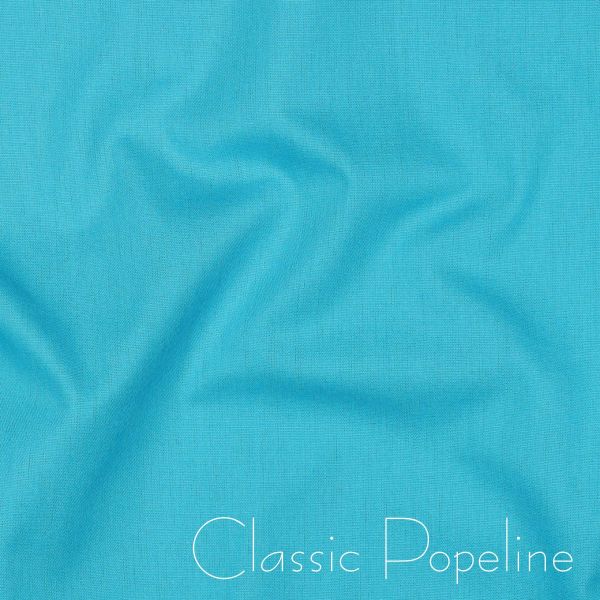 Baumwollstoff uni türkis - Baumwolle Popeline – Cotton Poplin turquoise
