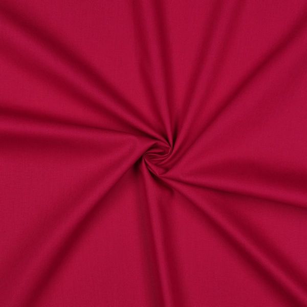 Baumwollstoff uni kirsch pink - Baumwolle Popeline – Cotton Poplin cerise