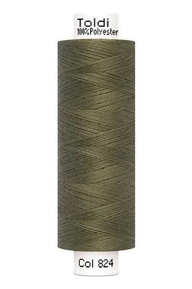 großes Rolle Nähgarn khaki oliv Fb. 824 - 500m Gütermann Allesnäher - Toldi Nähseide