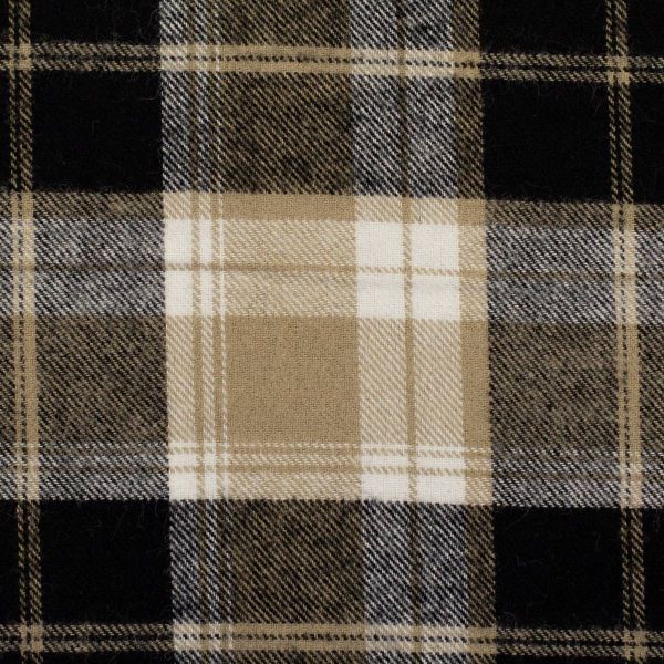 Flanellstoff Maverick kariert beige schwarz – aus reiner Baumwolle von Swafing
