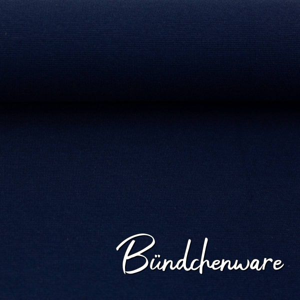 Bündchen glatt im Schlauch nachtblau - HEIKE von Swafing